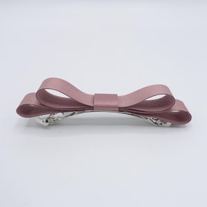 basic bow barrette, satin hair bow for women