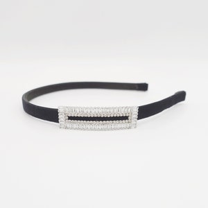 Zircorne cubique embellie bandeau en velours simple bling bandeau de luxe pour femmes accessoire de cheveux