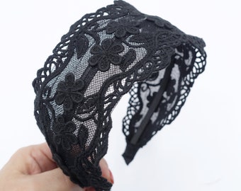 floral lace headband flat headband elegant women hair accessory