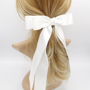 satin long tail hair bow for women