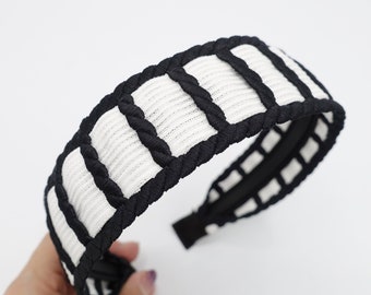 corrugated fabric inserted ladder headband