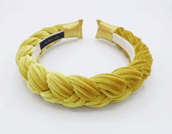 Brooklyn Braided Velvet Headband Stylish Chunky Fashionable