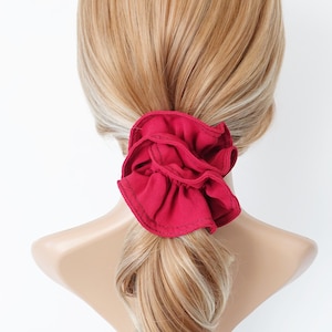 edge stitch hair scrunchies casual women scrunchy