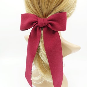 long tail woolen hair bow stylish accessory for women