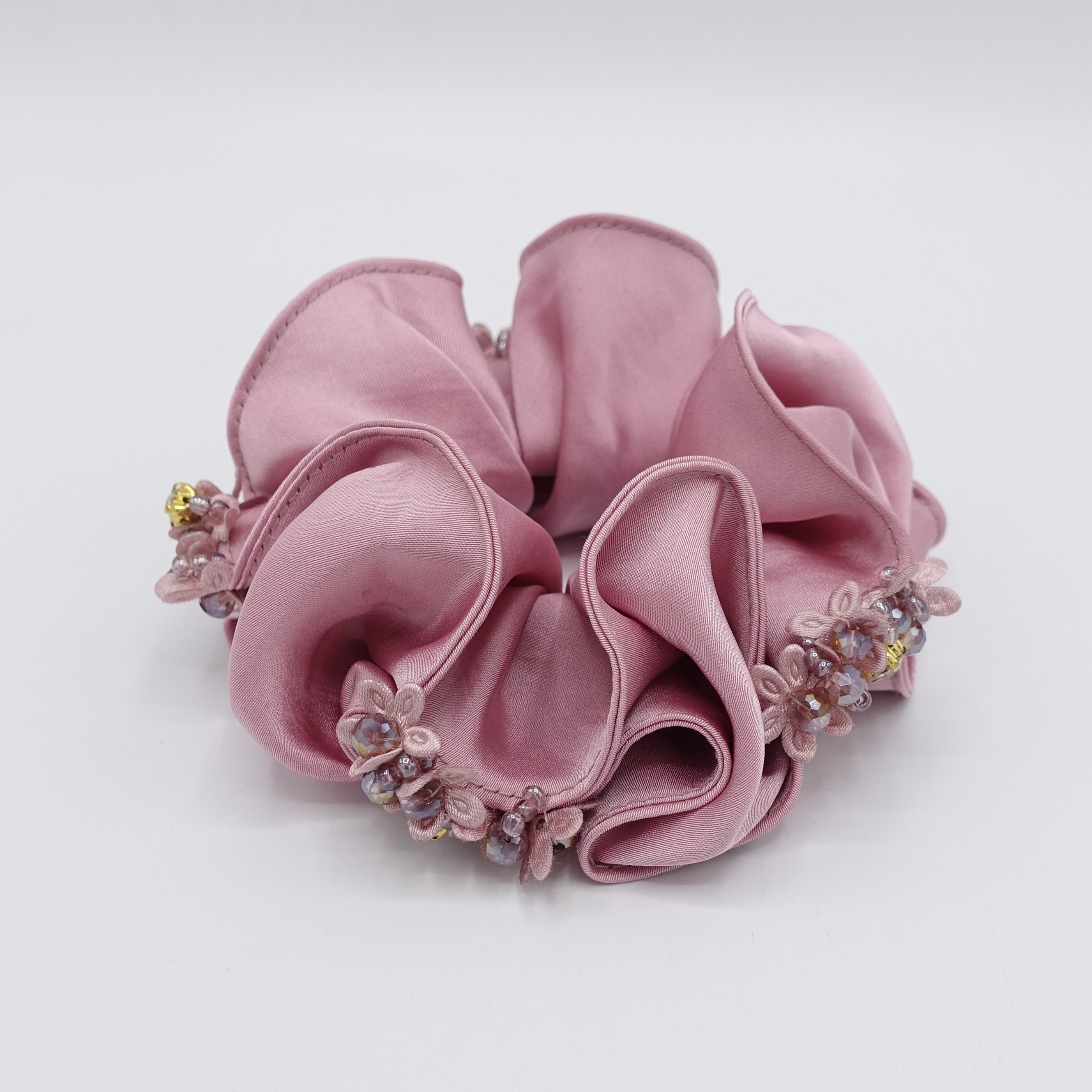 【新品未使用】Natural stone velour scrunchie Amazon.com : Celestial Silk Mulberry Silk & Crystal