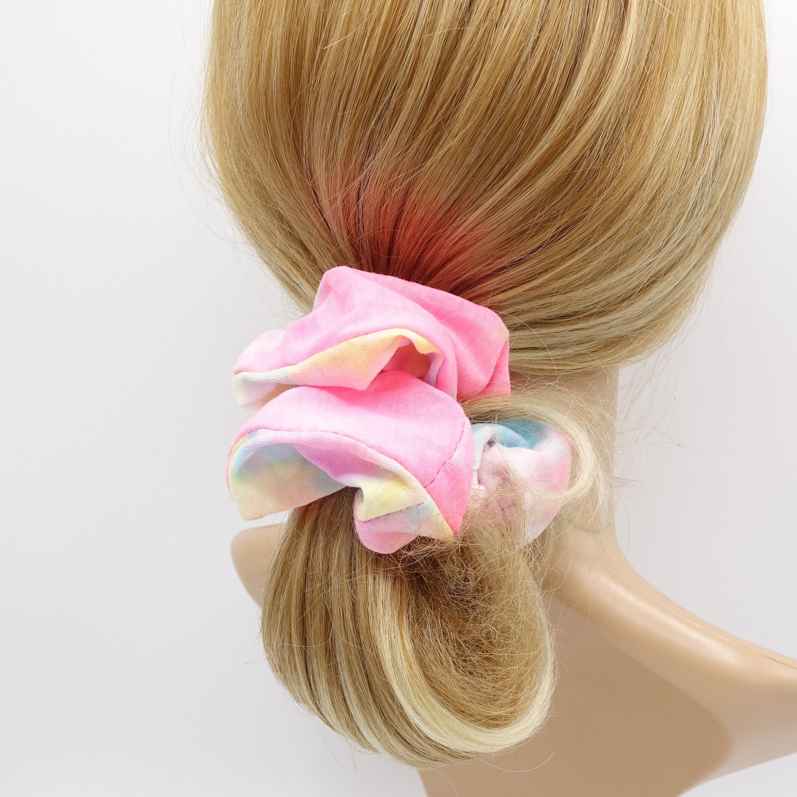 タイダイシュシュ コットンブレンドシュシュ カジュアルヘアタイ