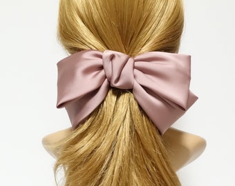 Texas Satin Haarschleife sehr große schlichte Satinschleife französische Haarspange für Frauen