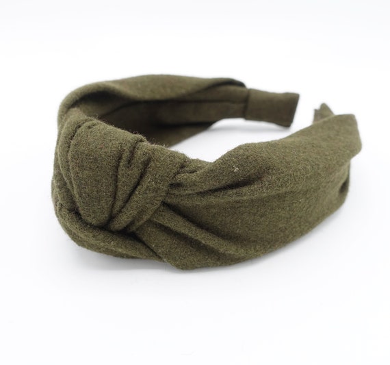 Solid Woolen Top Knot Headband Fall Winter Hairband Casual  display picture 3