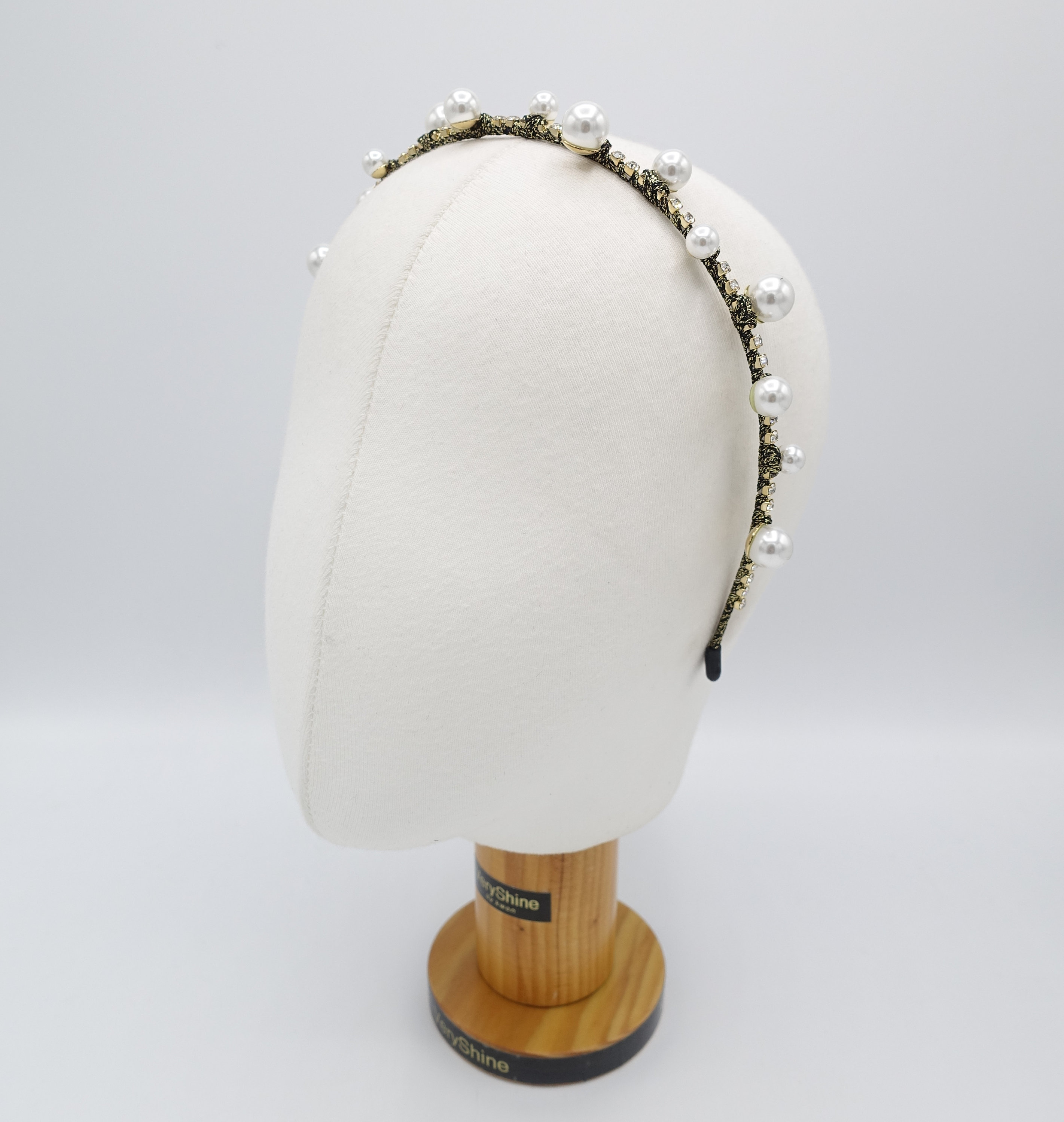 Atoden Perlen-Stirnband Mit Strass – Geknotetes Haarband Für Damen & Mädchen In Minzgrün