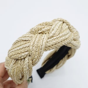 straw braided headband vacation holiday hair accessory for women
