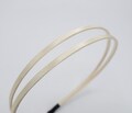 satin double headband solid basic hair accessory for women product logo