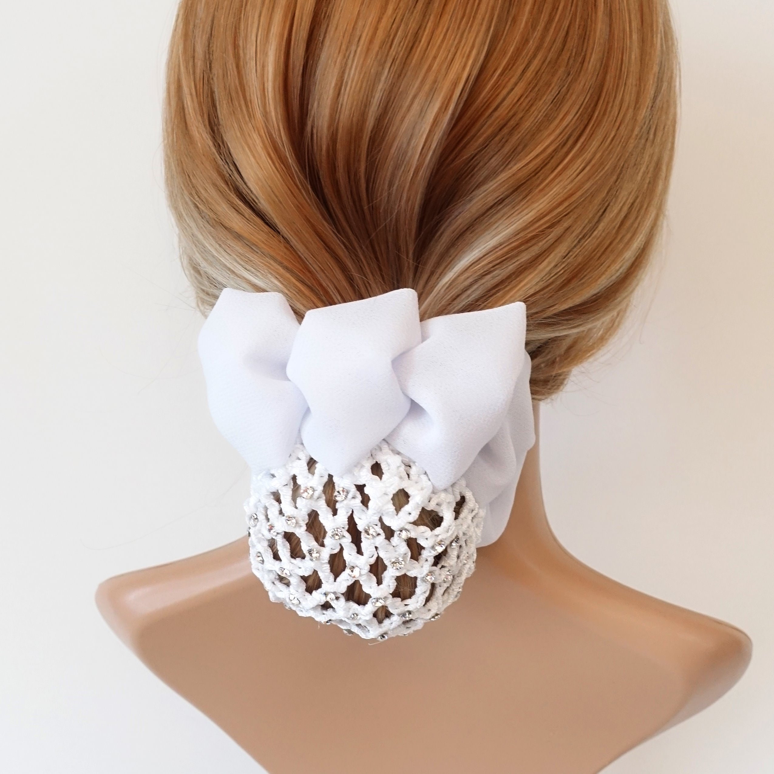Filet à Chignon équestre Avec Nœud - Bleu Marine - The Showing Shop