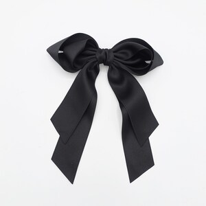 Satin Layered Double Tail Hair Bow - Etsy