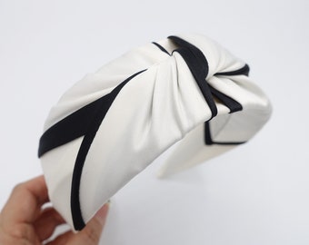 satin headband, cross twist headband for women