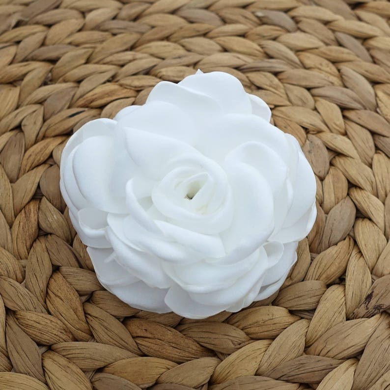 White Flower Hair Corsage Clip Multi Functional Flower Etsy