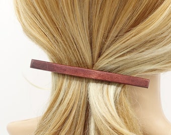 wood hair barrette, minimalist hair barrette, thin hair accessory for women