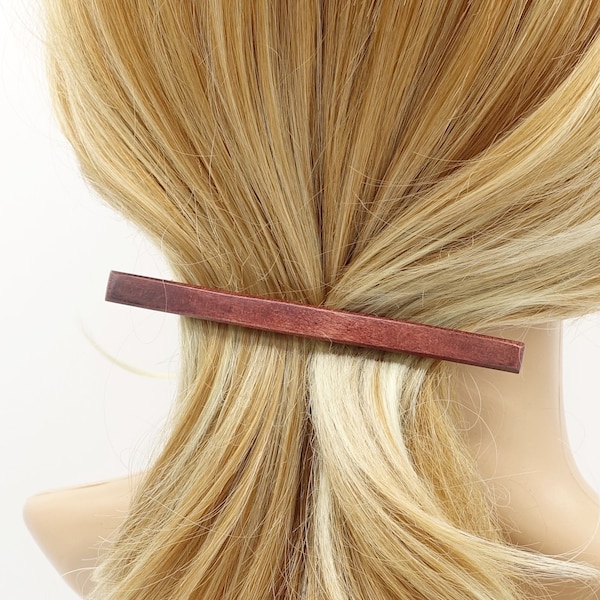 barrette à cheveux en bois, barrette à cheveux minimaliste, accessoire cheveux fins pour femme