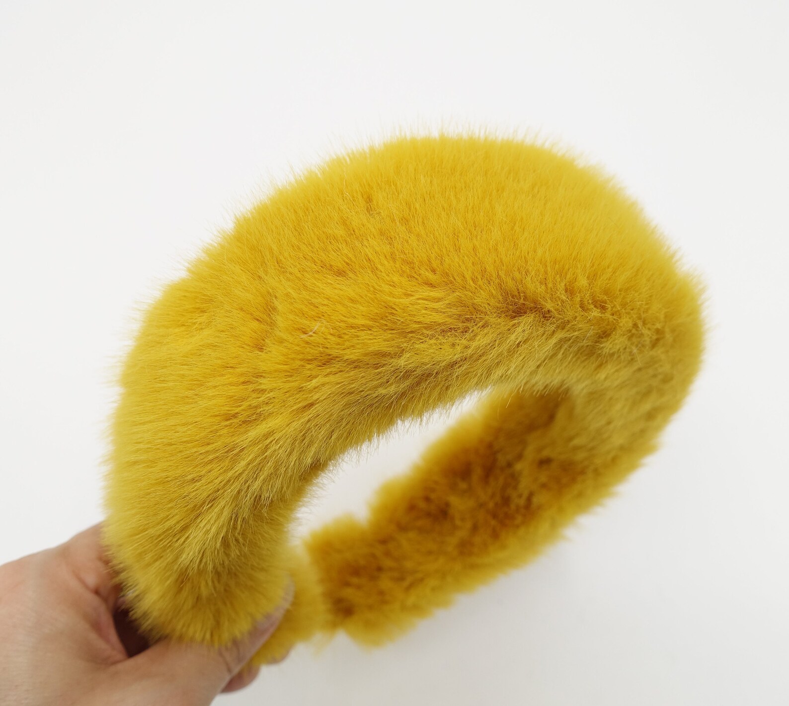 Faux Fur Black Headband