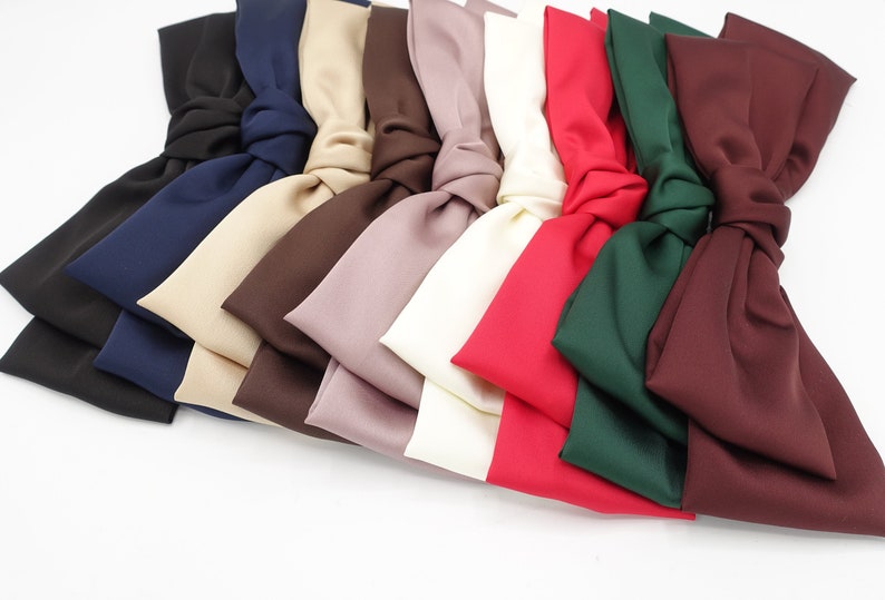 Giant satin hair bow droopy stylish women hair accessory Etsy