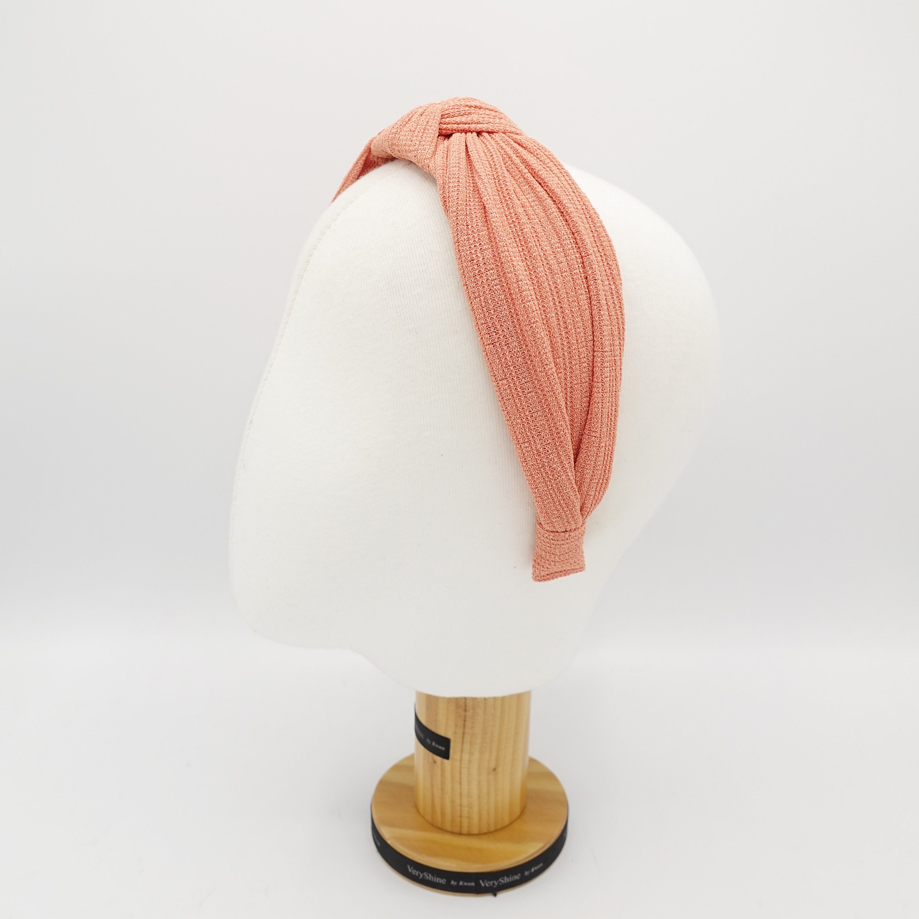 Bandeau ondulé en tissu fin avec nœud, accessoire pour cheveux femme -   France