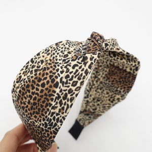 modified leopard print headband animal print cross hairband for women