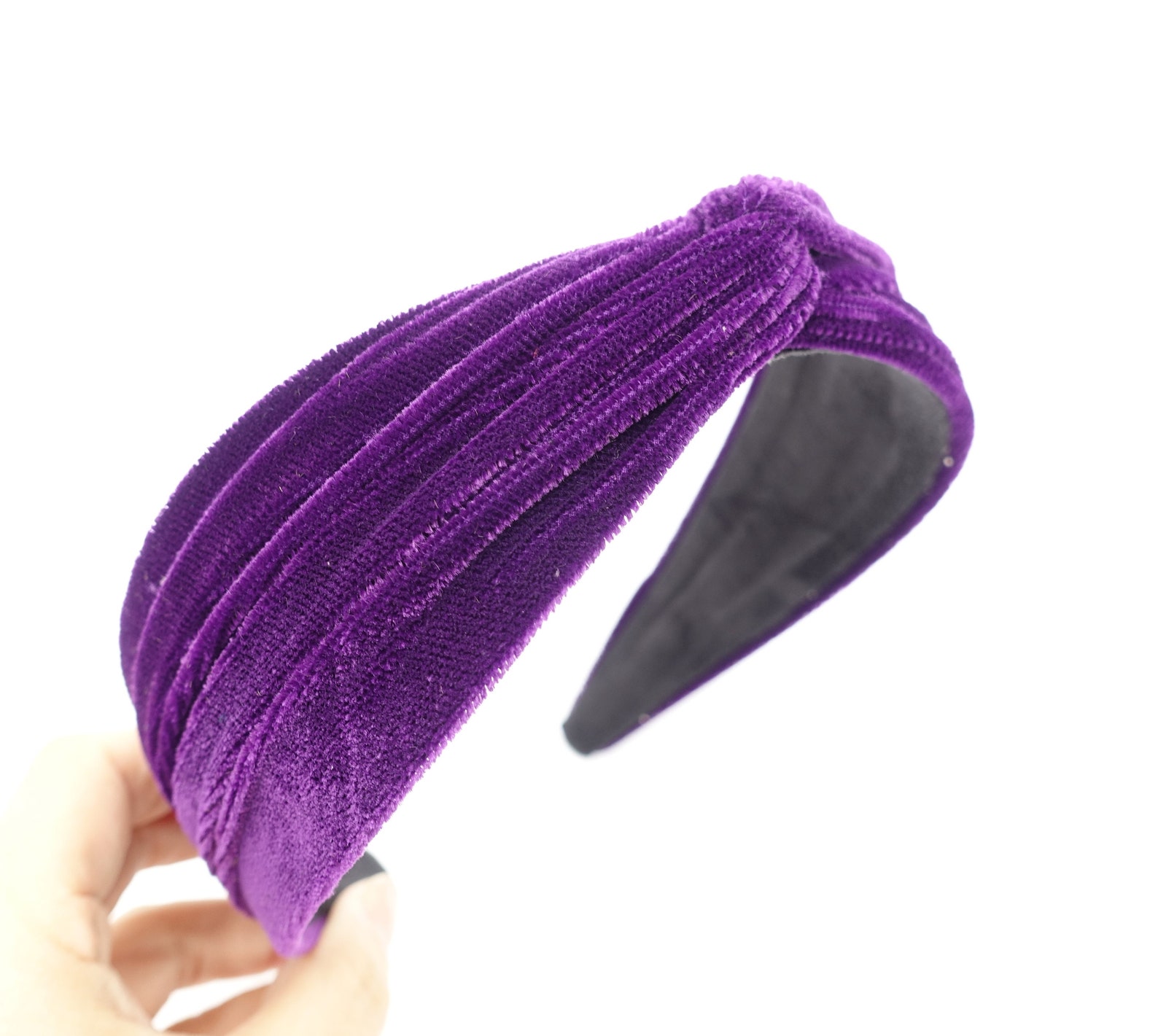Velvet wave headband cross hairband for women Etsy