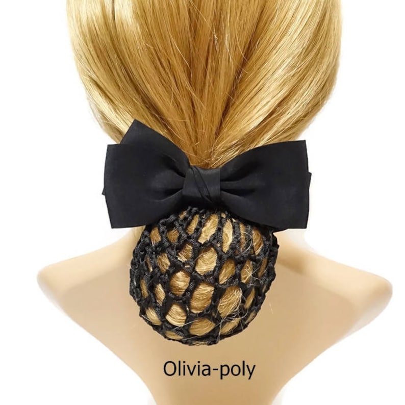 Hair Snood Net Bow French Barrette Clip Hygienic Hair Etsy