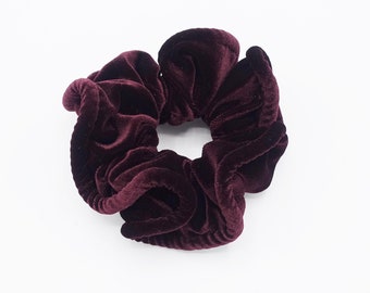 pipe edge solid velvet scrunchies medium scrunchie women hair accessories