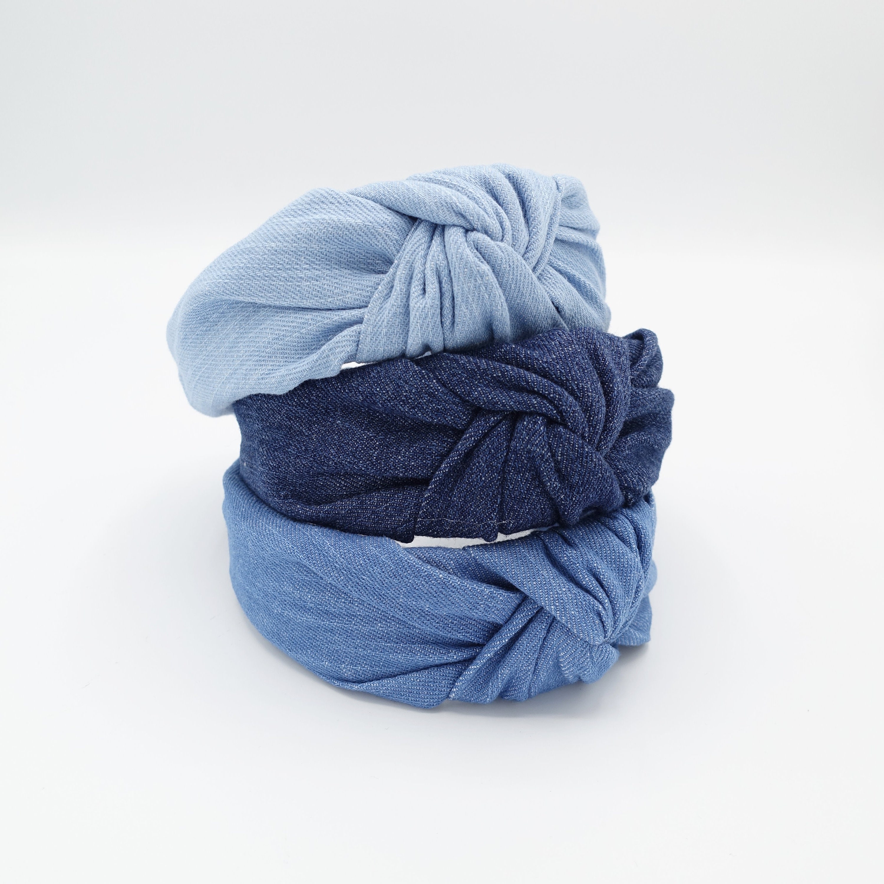 Star Braided Wide Denim Headband