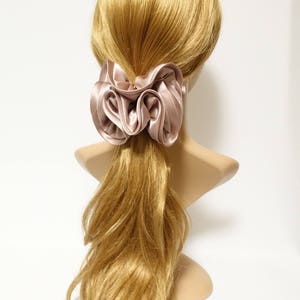 satin hair scrunchie hair tie Women solid color scrunchy ponytail Hair tie accessory in scrunchies image 8