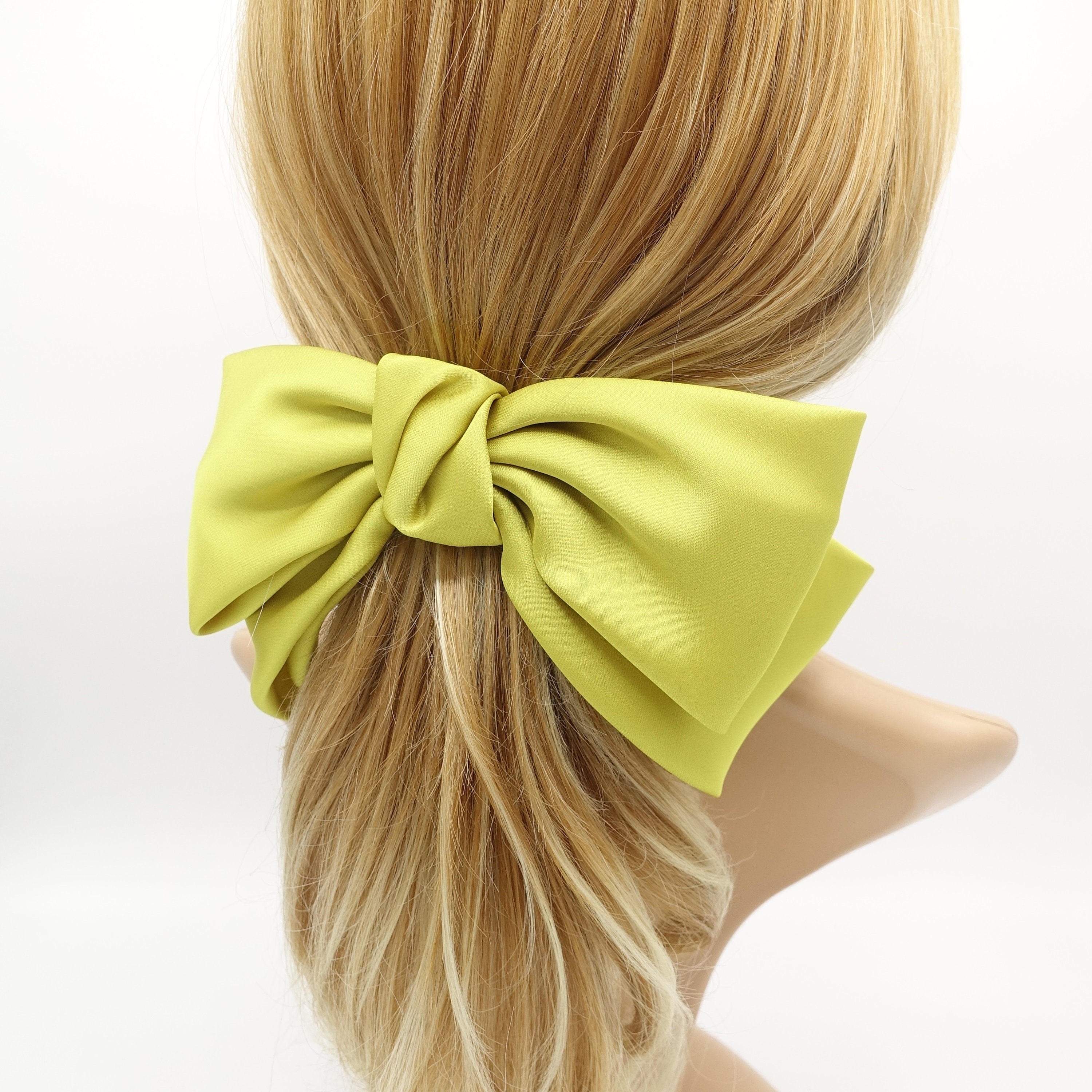 Texas Satin Hair Bow Very Big Satin Simple Bow French Hair - Etsy