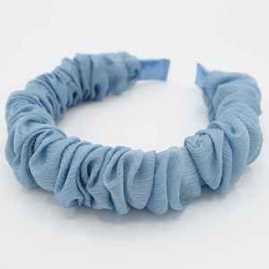 crinkled chiffon ruched headband pleated hairband accessory for women