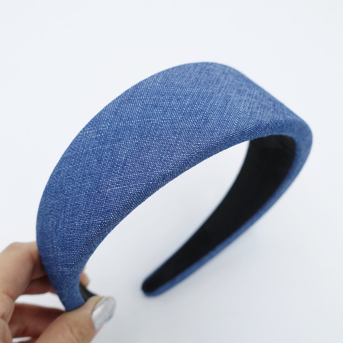Denim Padded Headband Casual Cotton Hairband for Women Etsy