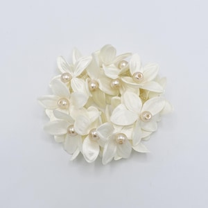 pearl flower beaded hair elastic ponytail holder decorated elastic band hair tie scrunchies woman hair accessory