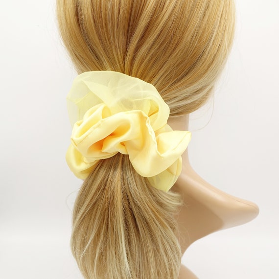 2 Satin Hair Scrunches Amazon.com : 2 Pcs Adjust Satin Hair Tie, Satin Scrunchies  main image 2