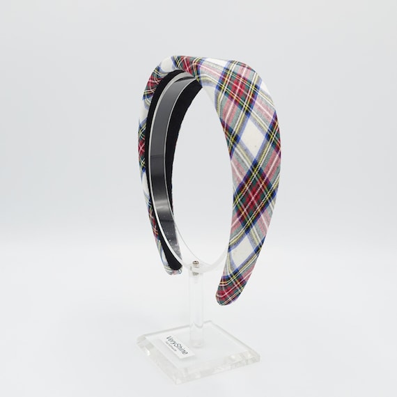 UNBRANDED HEADBAND NEW PLAID STRIPES CUSHIONED Padded Headband – DENNIS Uniform Liquidation Sale main image 2