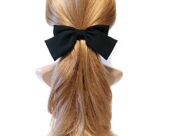 Chiffon- Schwarz Haarschleife Serie Bogenklaue, Bogenhaarspange, Bogenbananenclip Frühlings-Sommer-Haarschmuck für Frauen