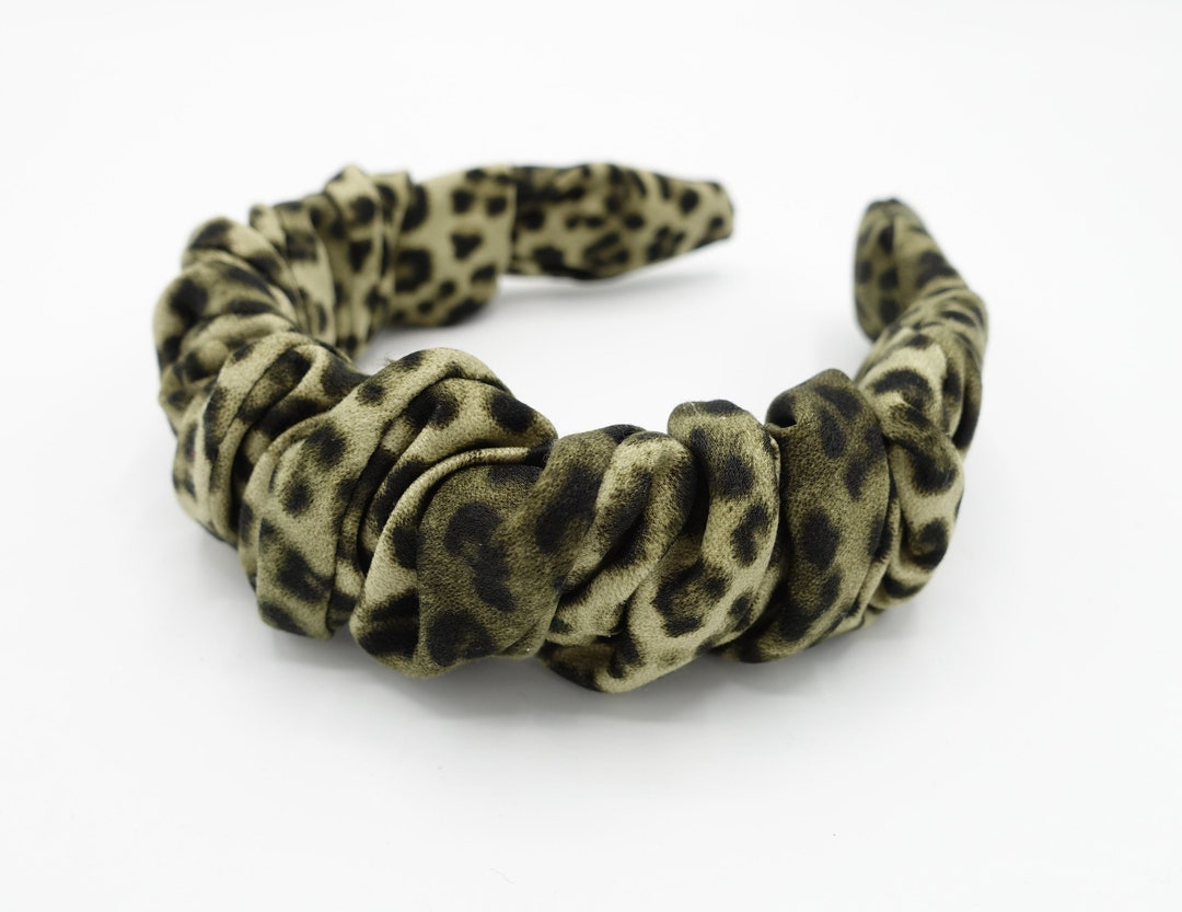 6 Stück Leoparden-Stirnbänder Aus Satin Mit Knotendesign – Breite Haarbänder Für Frauen Und Mädchen, Für Party & Alltag