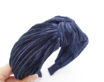 crushed velvet knotted headband one layer simple hairband for women