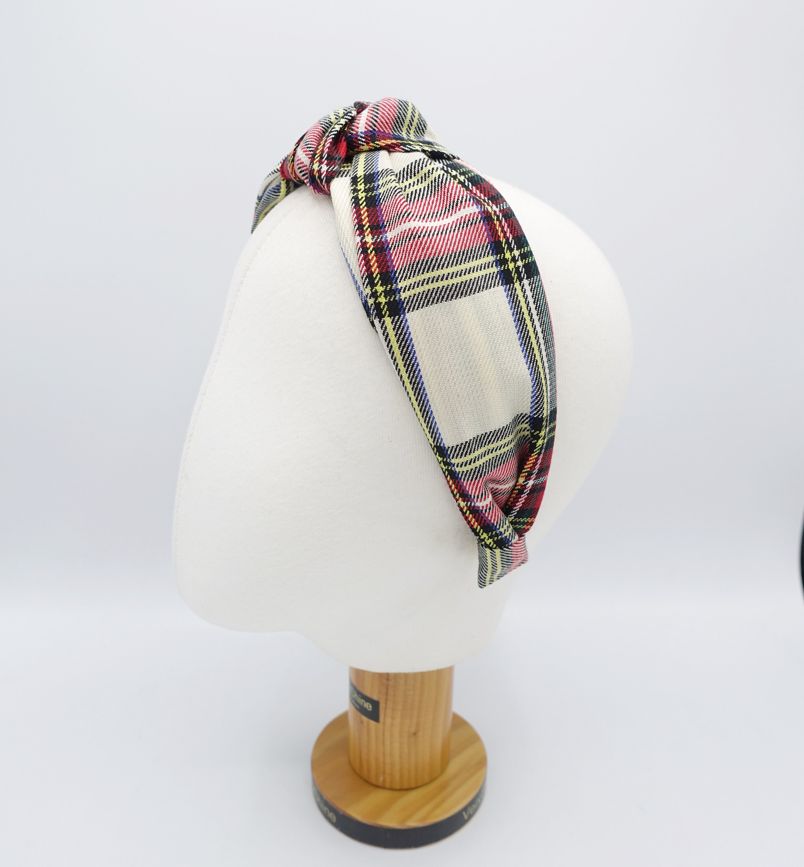 Tartan Plaid Top Knot Headband: Women display picture 1