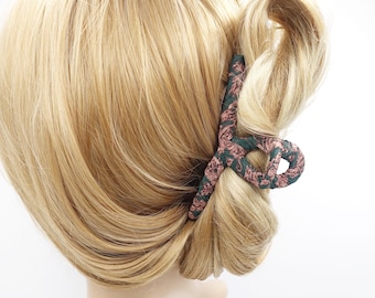 Patterned Fabric Hair Claw Clip – Lightweight Everyday Updo Claw
