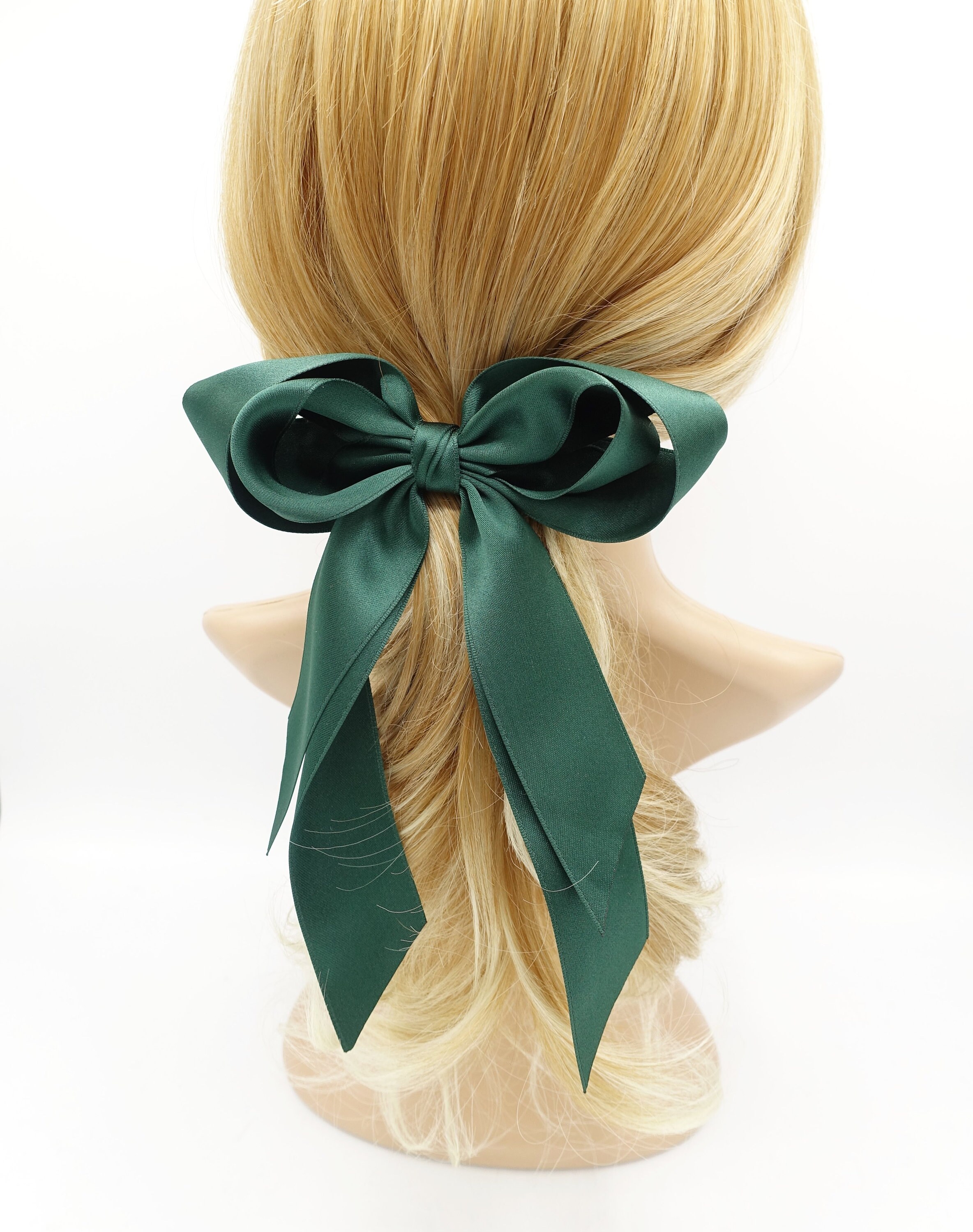 Handmade Camelia Hair Bow on a French Barrette/ Classic -  New Zealand