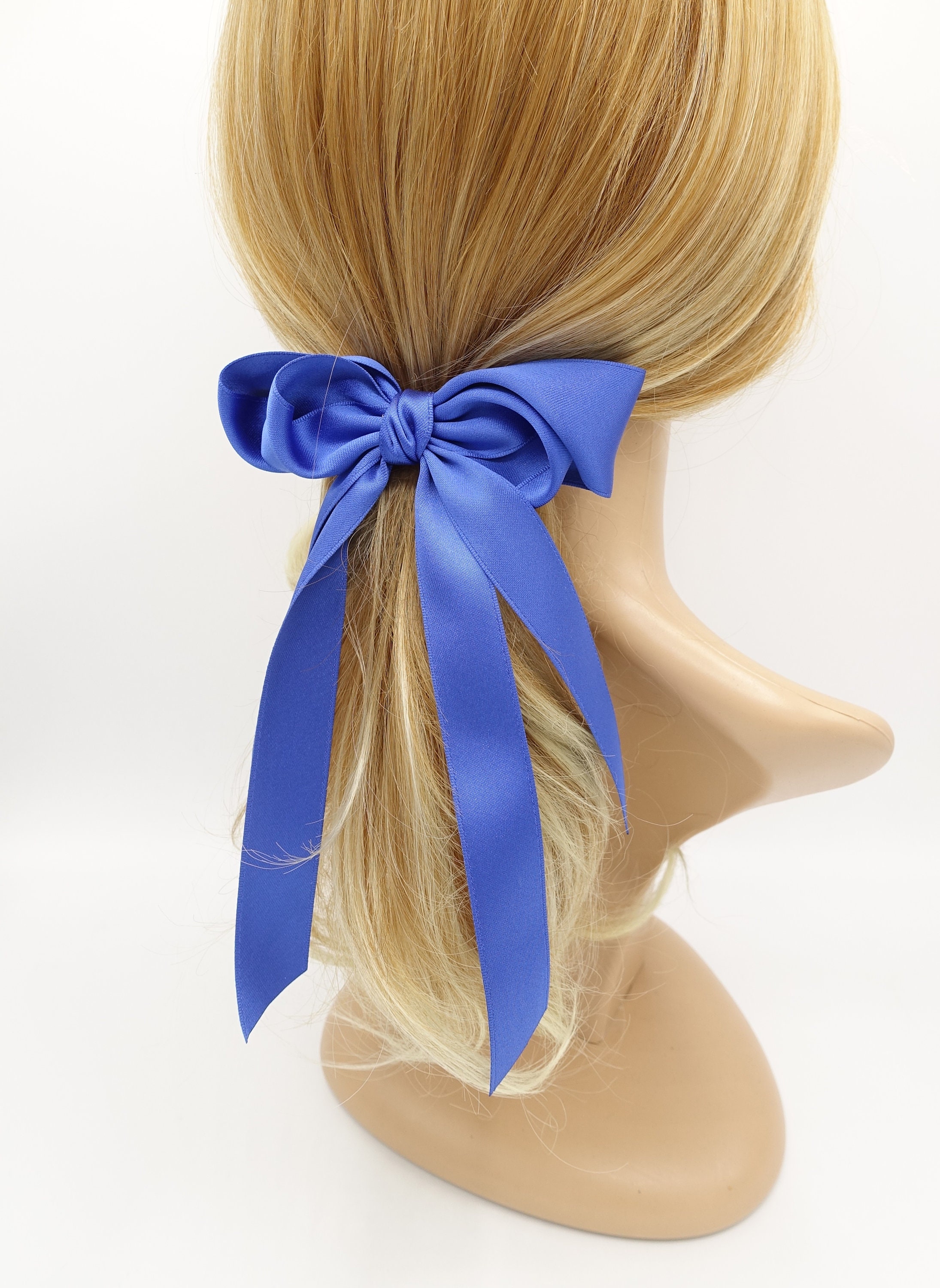 2 Barrette Per Capelli A Fiocco In Raso – Nastro Grande Per Ragazze E Donne – Tema Coniglietto - Foto 2