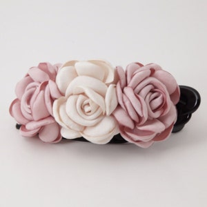 Rose Decorative 6 Prong Side hair Slide Jaw Claw Clip Clamp Flower Hair Accessories