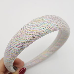 shimmer headband metallic padded hairband stylish hair accessory for women