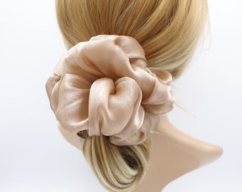 organza oversized  scrunchies big giant jumbo scrunchie clooud scrunchy women organdy hair elastic tie