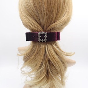 velvet hair bow, rhinestone hair bow, buckle hair bow for women