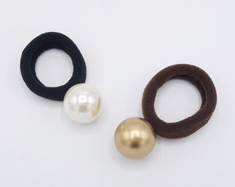 Fodattm Haargummi Mit Kunstperlen, 4 Stück – Elastische Haarbänder Für Pferdeschwanz, Als Armband Oder Haar-Accessoire