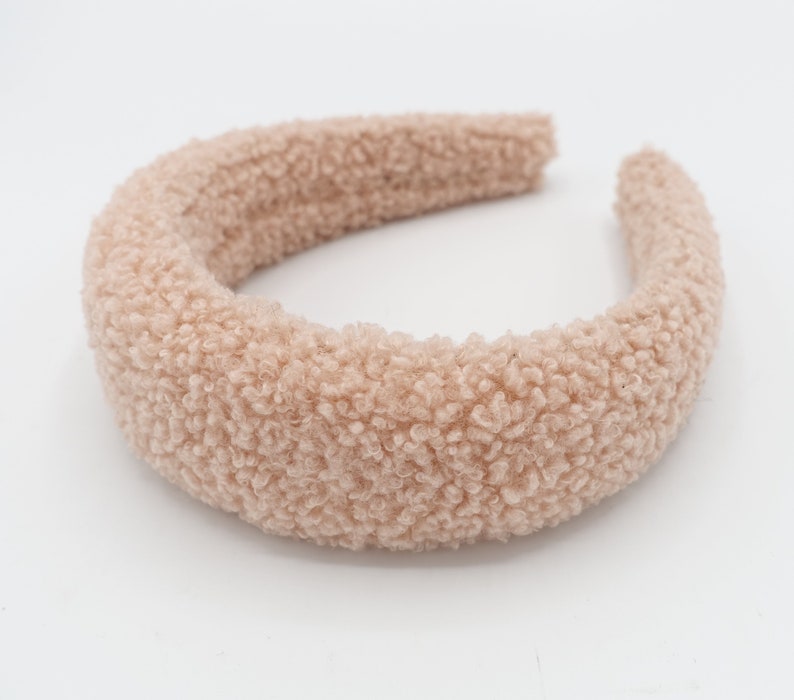 Fabric Lamb Fur Headband Padded Hairband Etsy