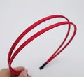 satin double headband solid basic hair accessory for women product logo